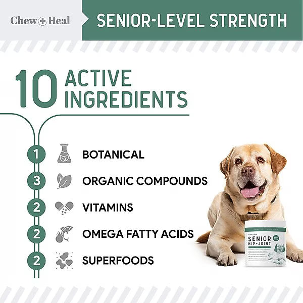 Chew + Heal Senior Hip & Joint Dog Supplement