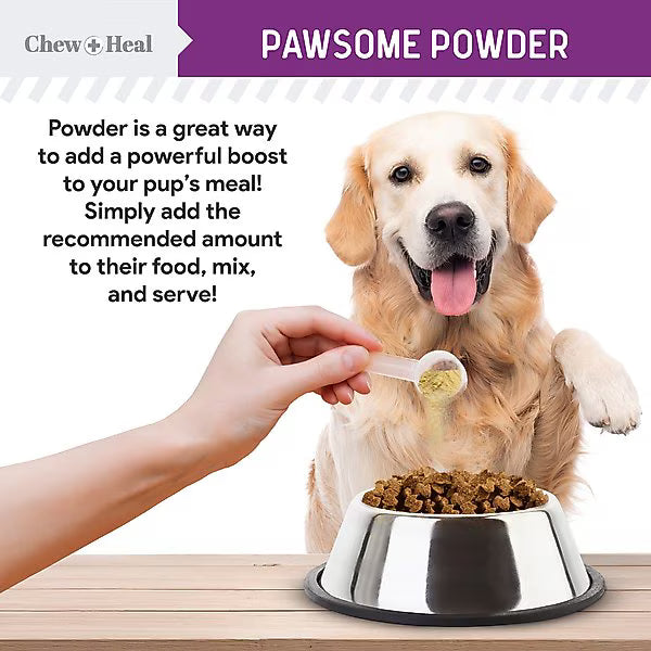 Chew + Heal Stop The Scoot Anal Glands Powder Supplement for Dogs- Powder