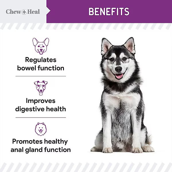 Chew + Heal Stop The Scoot Anal Glands Powder Supplement for Dogs- Powder
