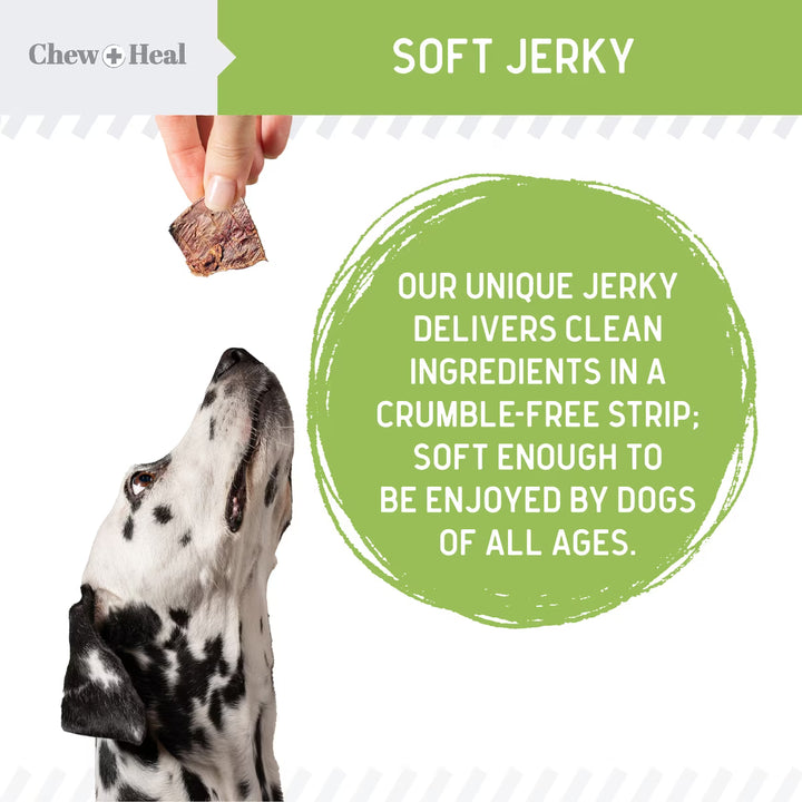 Chew + Heal Limited Ingredient Low Calorie Fruit & Veggie Superfoods Soft Jerky Dog Treats