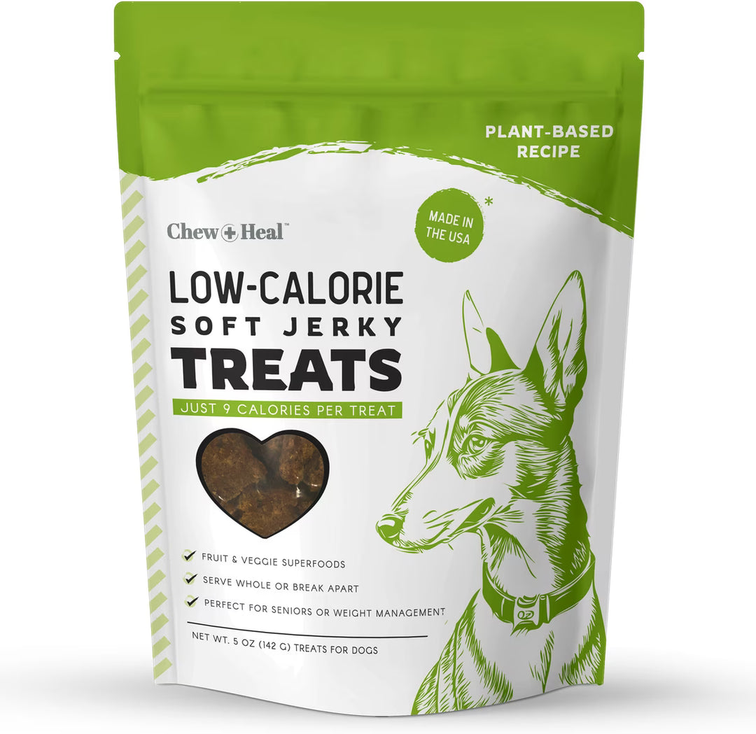 Chew + Heal Limited Ingredient Low Calorie Fruit & Veggie Superfoods Soft Jerky Dog Treats