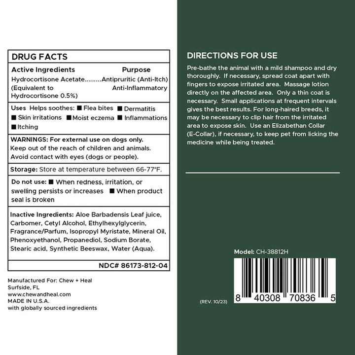 Hydrocortisone Lotion for Dogs 4oz