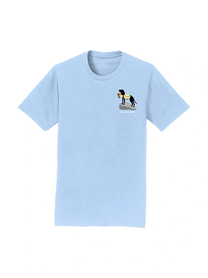 T-shirt: Never Hike Alone (Light Blue)
