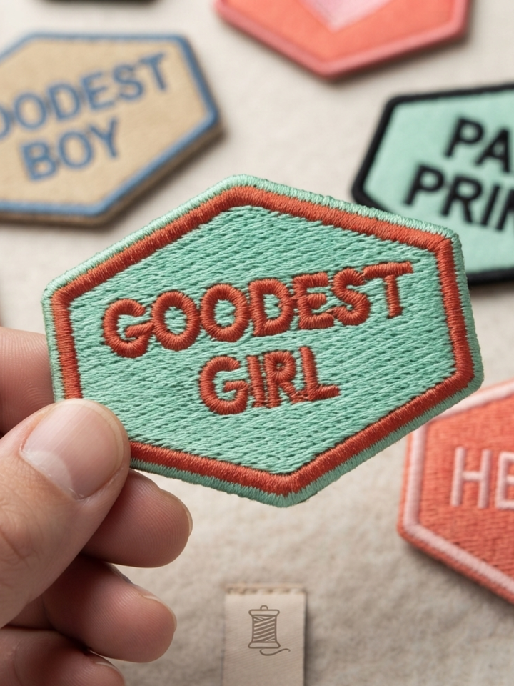 Embroidered iron-on patches