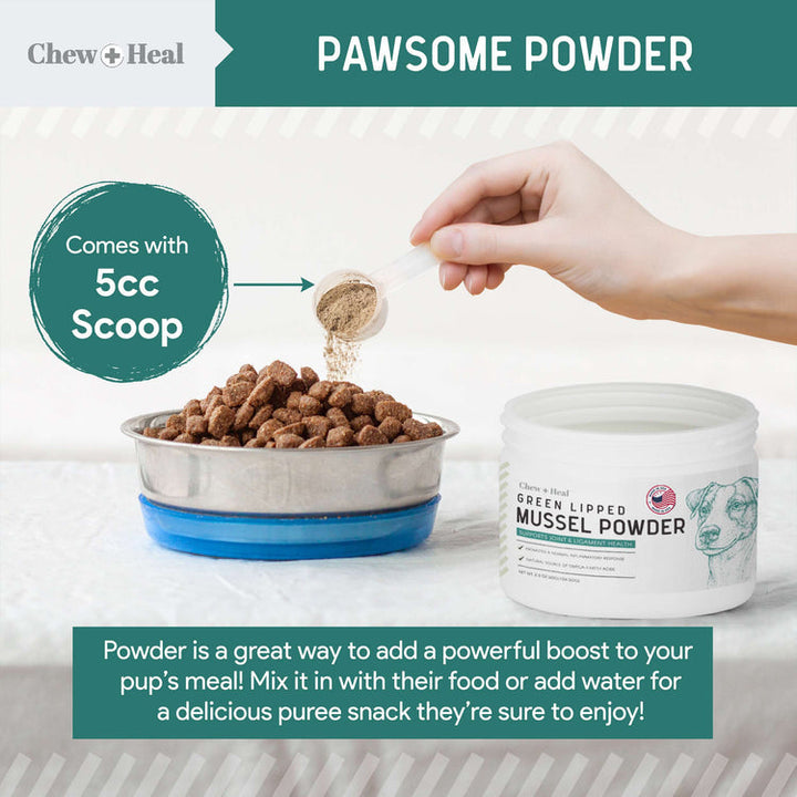 Green Lipped Mussel Powder Joint & Ligament Health Supplement for Dogs & Cats (2.12 oz)