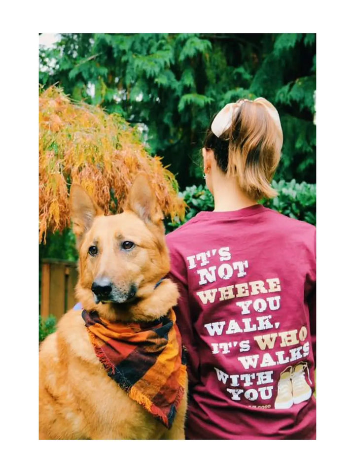 Long Sleeve T-shirt: Never Walk Alone (Maroon)