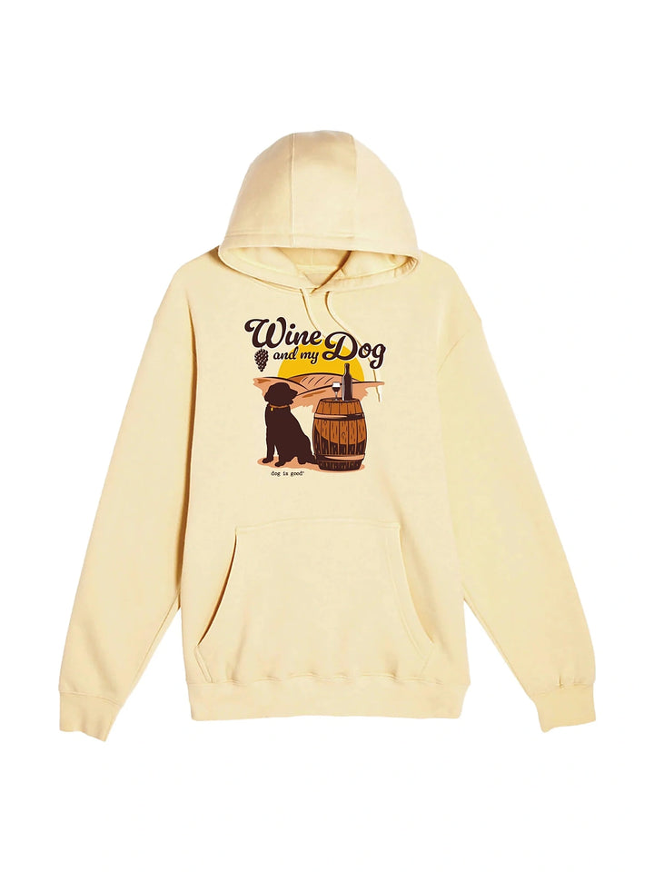 Hoodie: Wine & My Dog (Yellow Cream)
