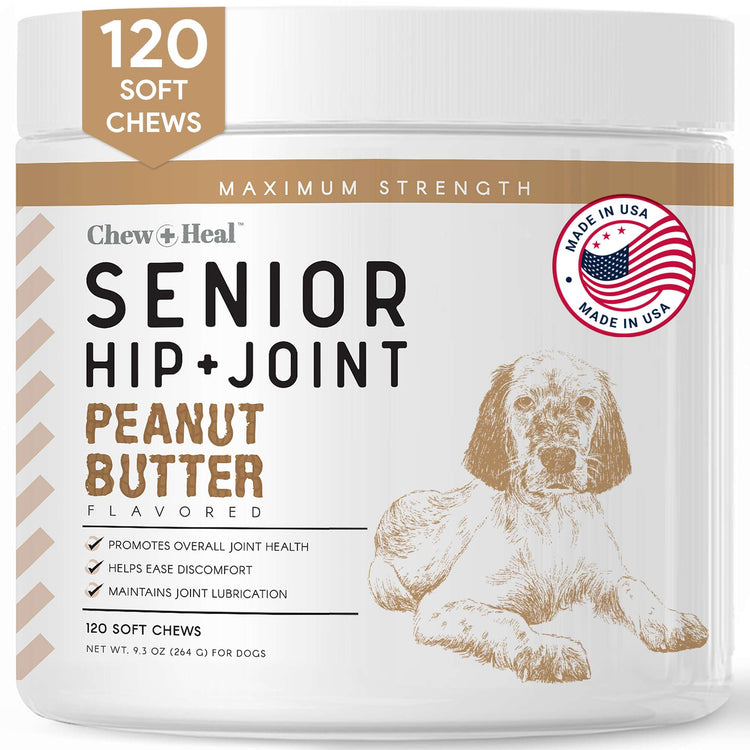Hip & Joint Mobility Peanut Butter Flavored Soft Chew Senior Dog Supplement