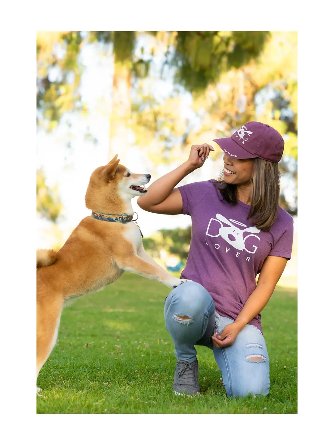 T-shirt: Dog Lover (Plum)