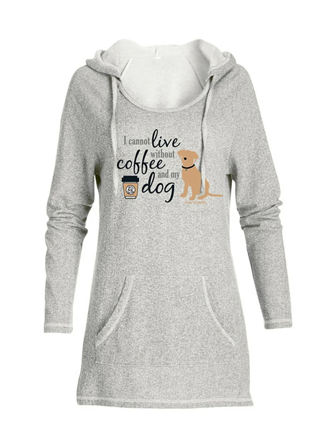 Tunic Hoodie: I Cannot Live Without Coffee and My Dog