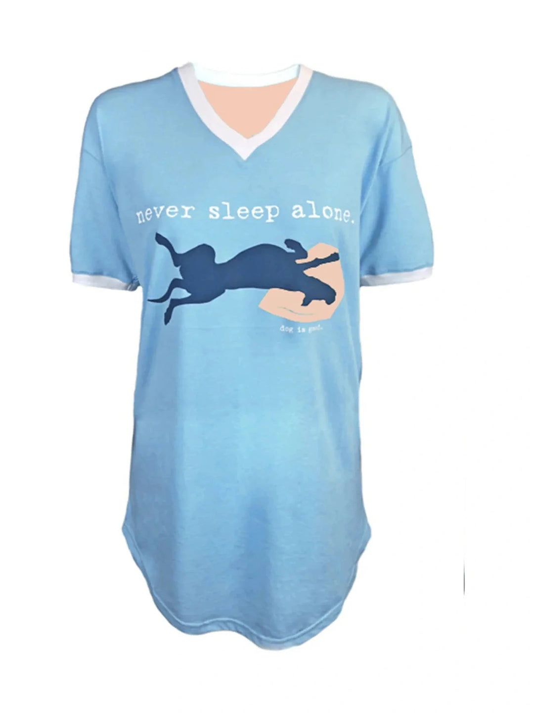 Sleep Shirt: Never Sleep Alone (Light Blue)