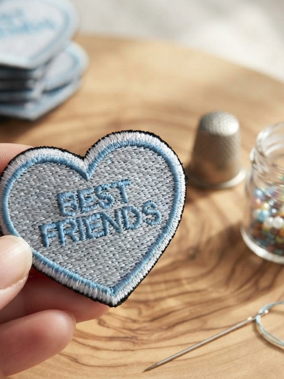 Embroidered iron-on patches