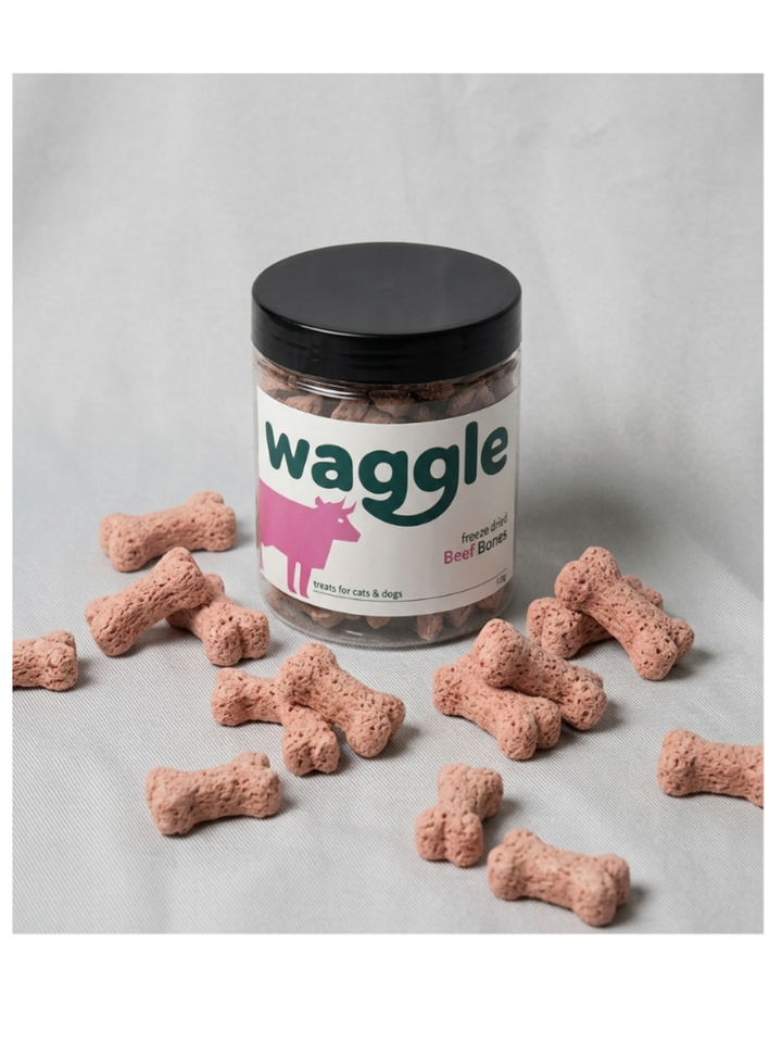 Waggle Freeze Dried Beef Bones Treats Cats & Dogs