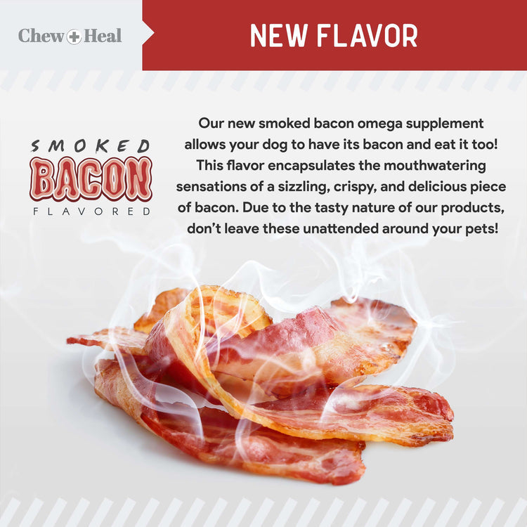 Smoked Bacon Omega Skin + Coat Supplement for Dogs