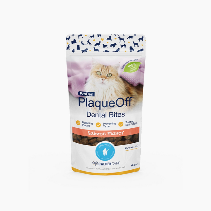 ProDen PlaqueOff Dental Bites for Cats - Salmon Flavour (60 g)