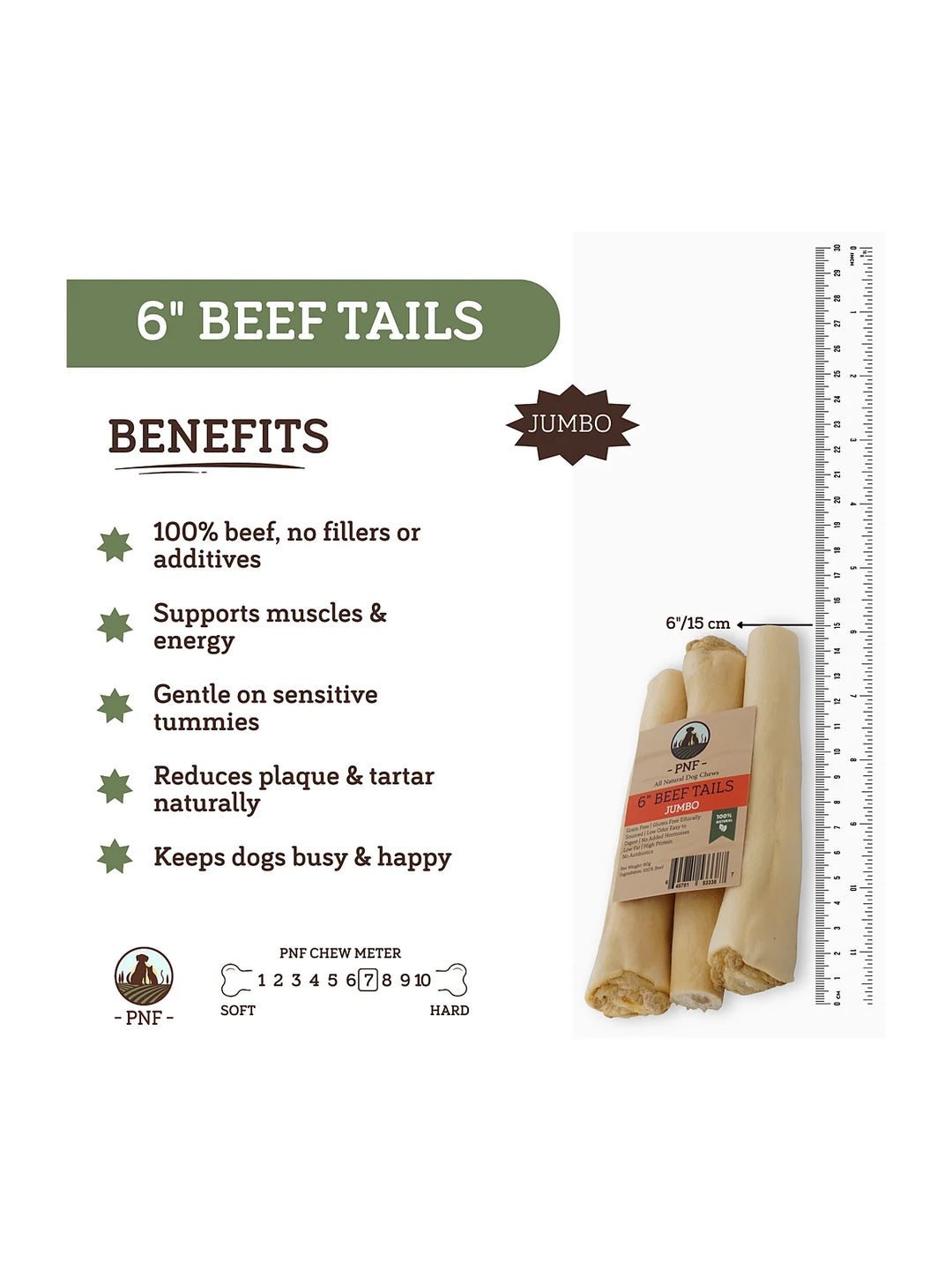 6" Beef Tails Jumbo