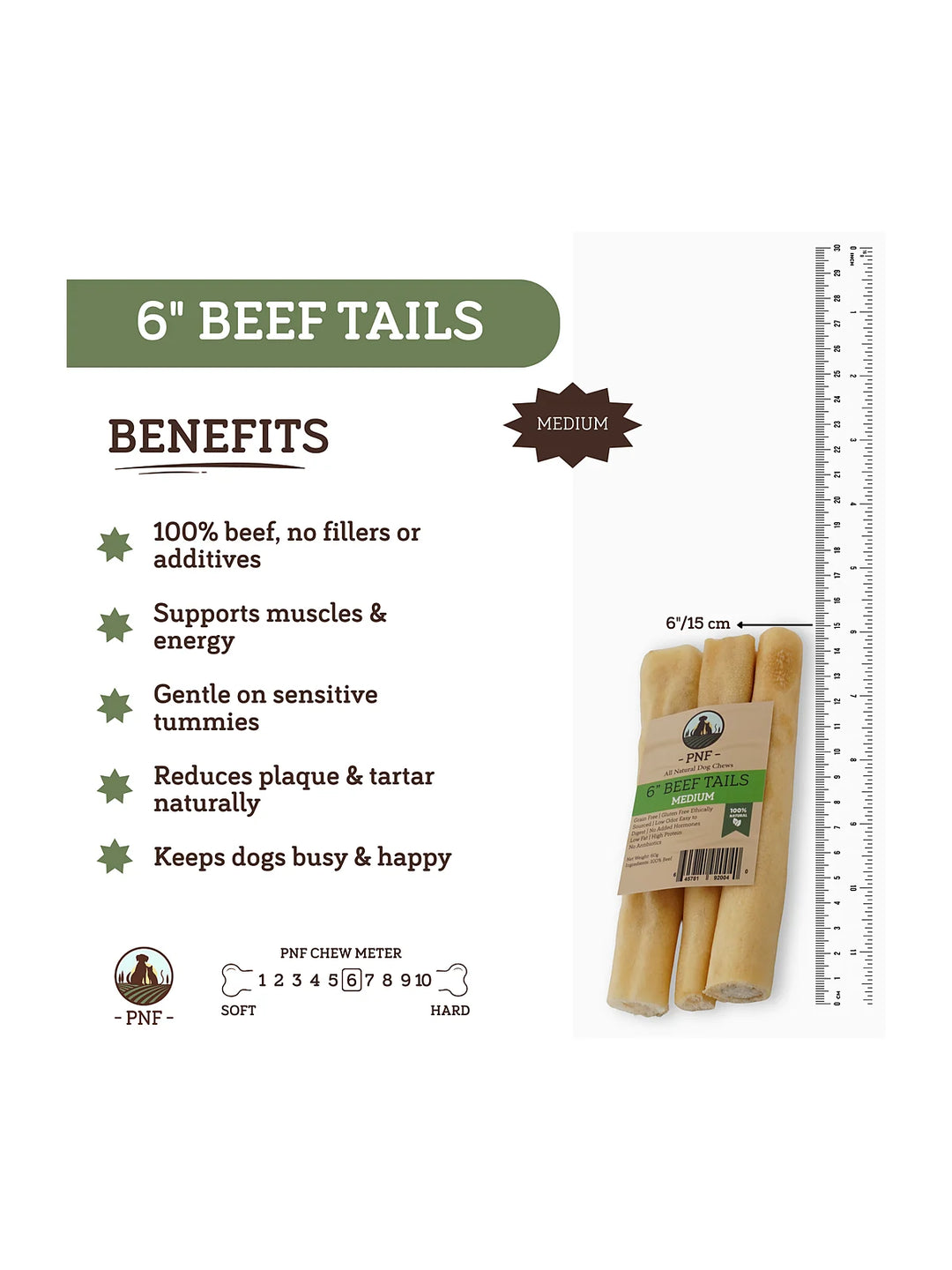 6" Beef Tails Medium