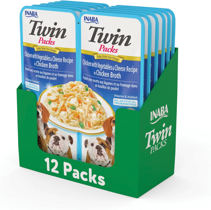Inaba Twin Packs Chicken With Vegetables & Chesse Recipe In Chicken Broth (For Dogs)