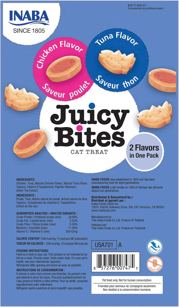 INABA Juicy Bites Tuna & Chicken Flavor