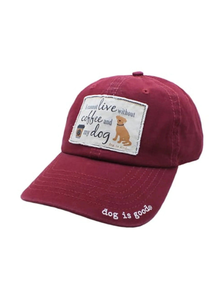 Hat: I Cannot Live Without Coffee and My Dog