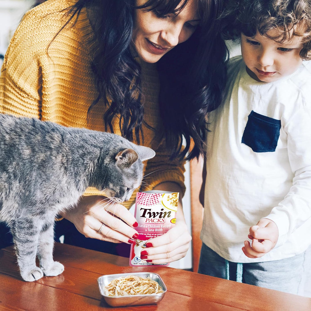 INABA Twin Packs Cat Treats, Tuna & Chicken in Broth
