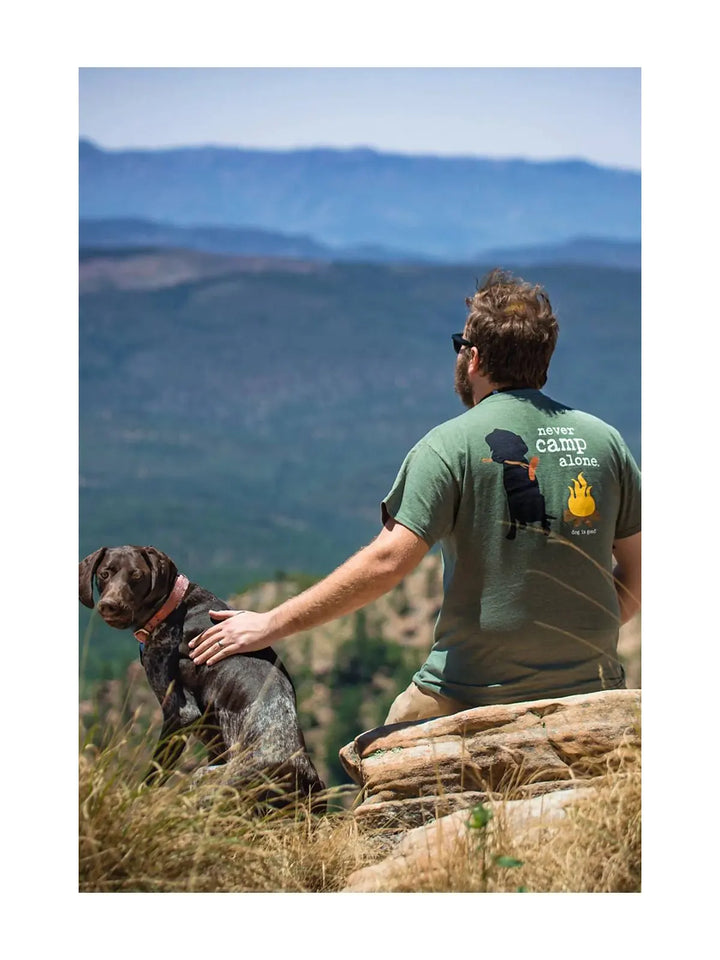 T-shirt: Never Camp Alone
