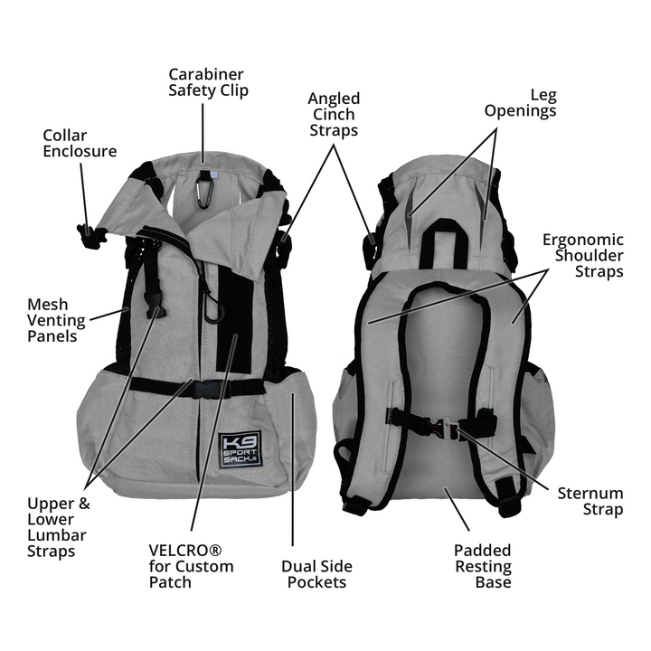 Klearance Air 2, Original Backpack Dog Carrier - Grey