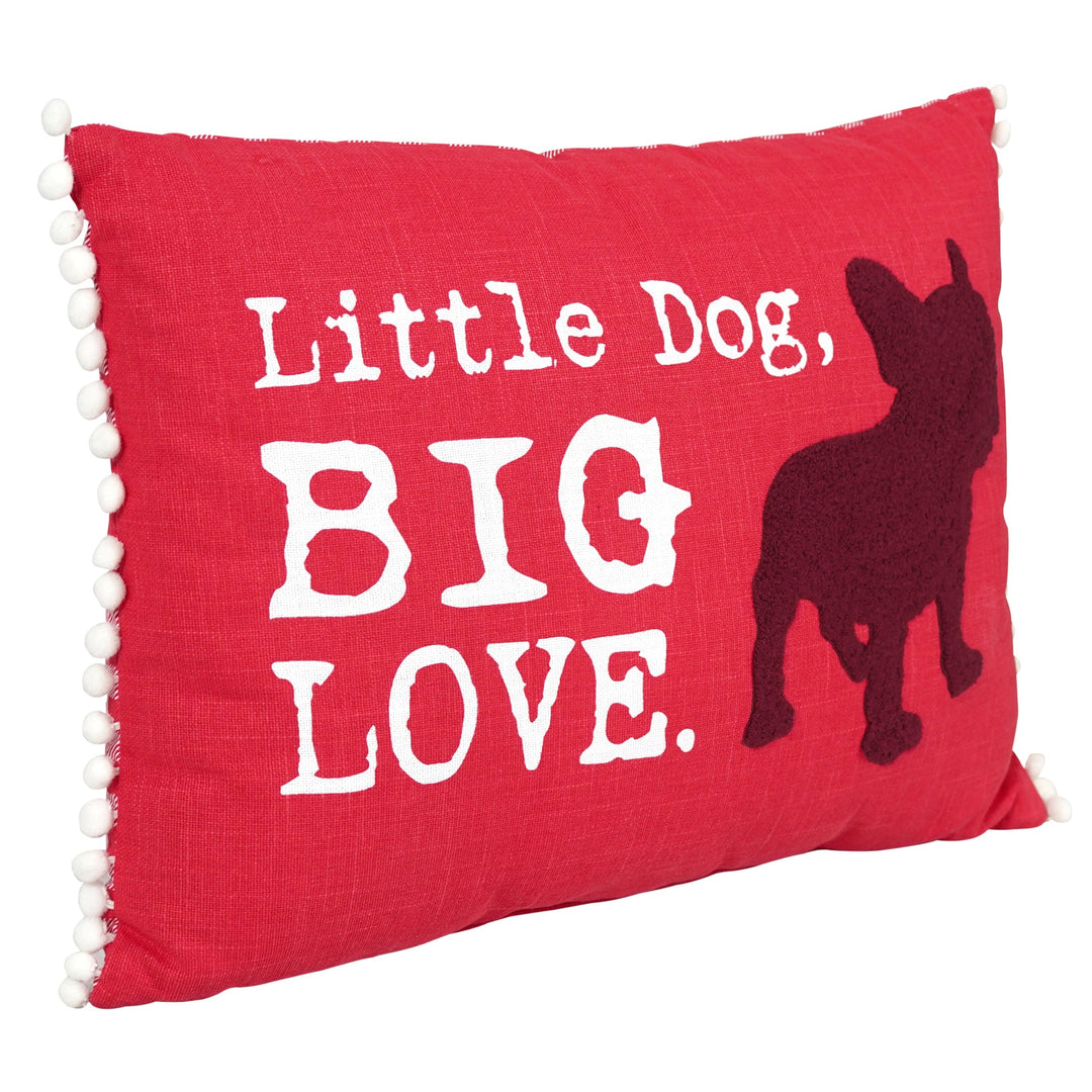 Little Dog Big Love Decorative Lumbar Pillow