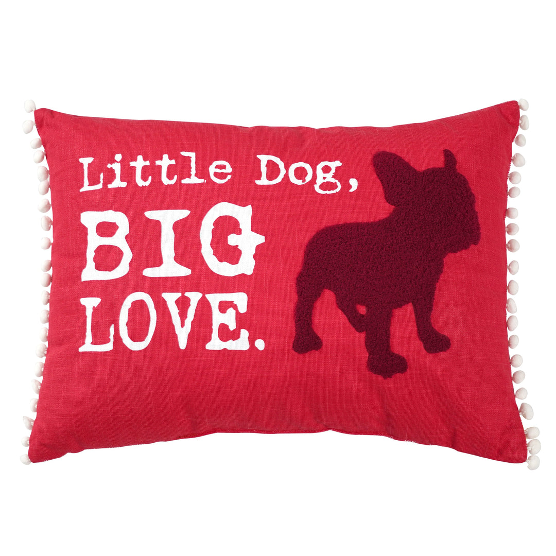 Little Dog Big Love Decorative Lumbar Pillow