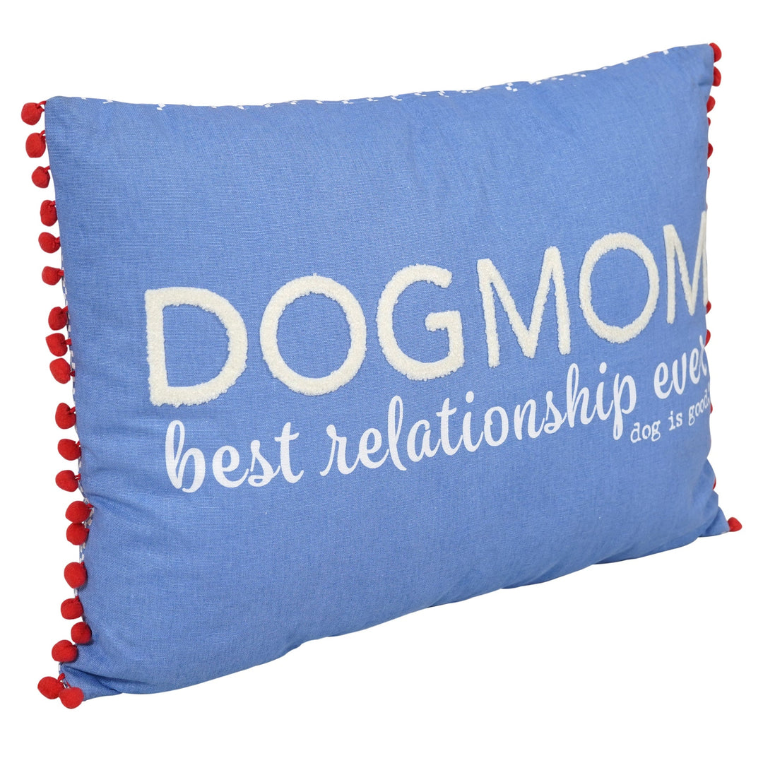 Dog Mom Decorative Lumbar Pillow – Cute Gift for Dog Moms