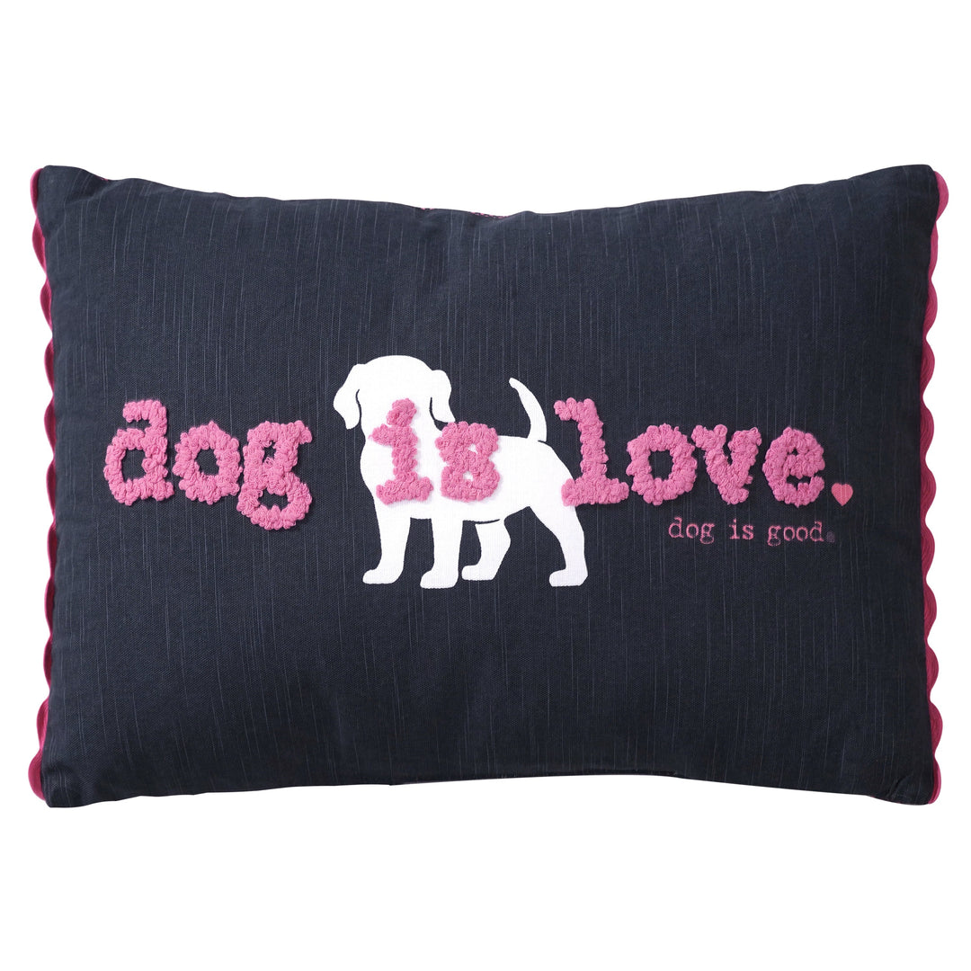 Dog Is Love Decorative Lumbar Pillow for Pet Lovers