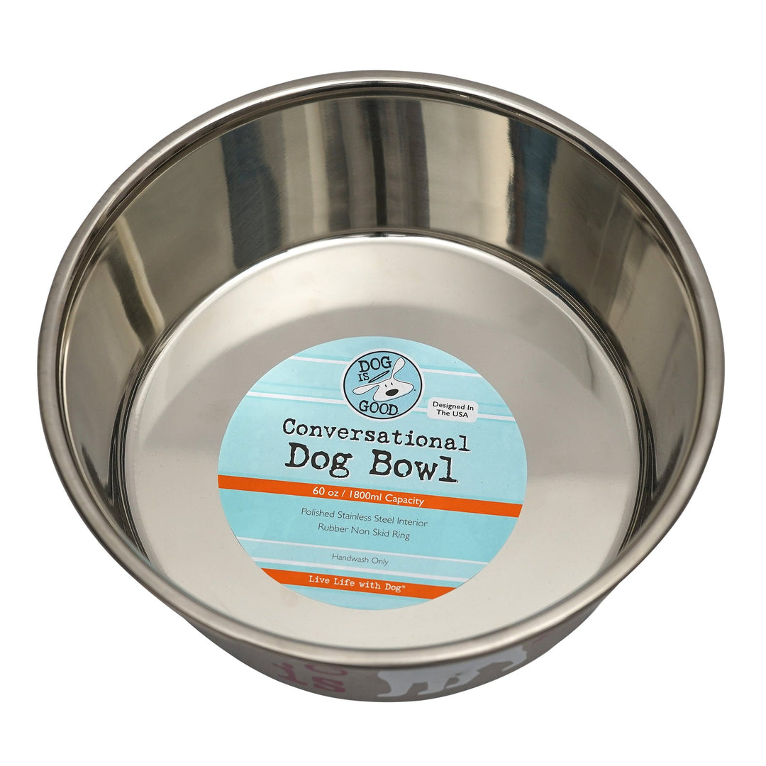 Dog Is Love 60 oz Pet Food & Water Bowl for Dogs