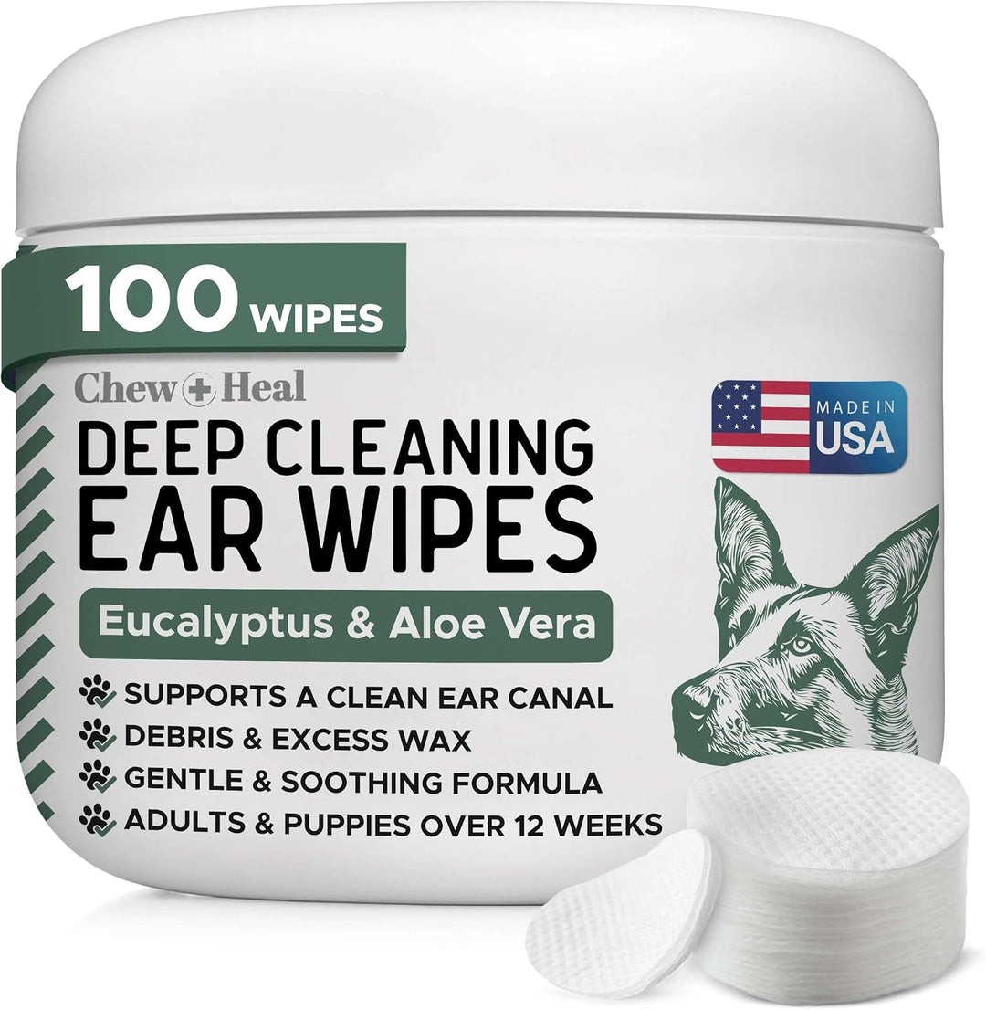Deep Cleaning Ear Wipes for Dogs – 100 Count
