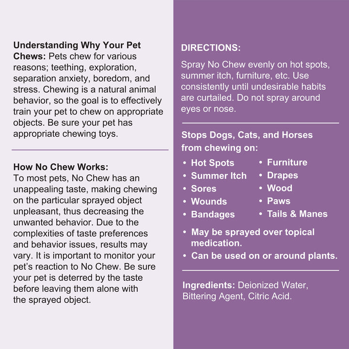 No Chew Dog & Cat Spray 8oz