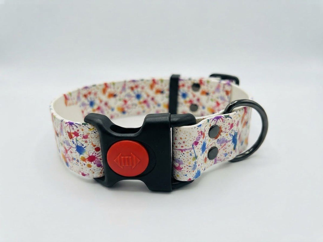 MASH Dog Collar - White Mix with Assorted Drop Colors