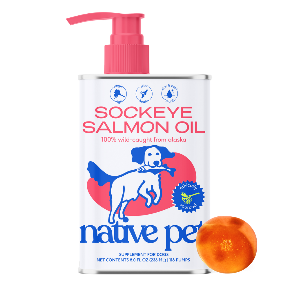 Wild-Caught Alaskan Sockeye Salmon Oil for Dogs – Skin & Coat Health