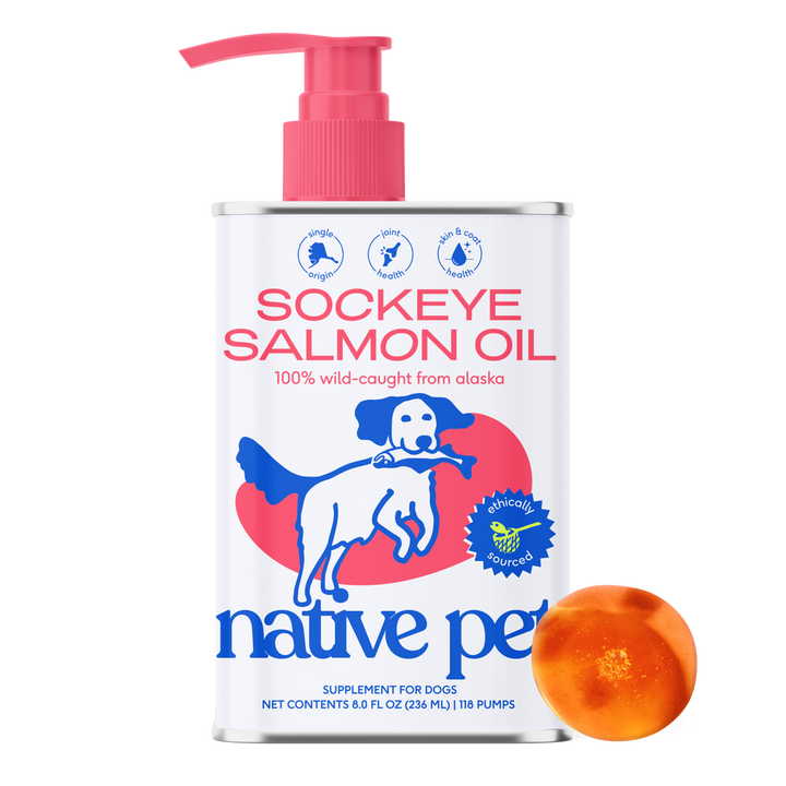 Wild-Caught Alaskan Sockeye Salmon Oil for Dogs – Skin & Coat Health