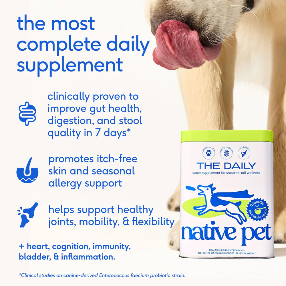 The Daily-Super supplement for snout-to-tail wellness  1.7 Oz