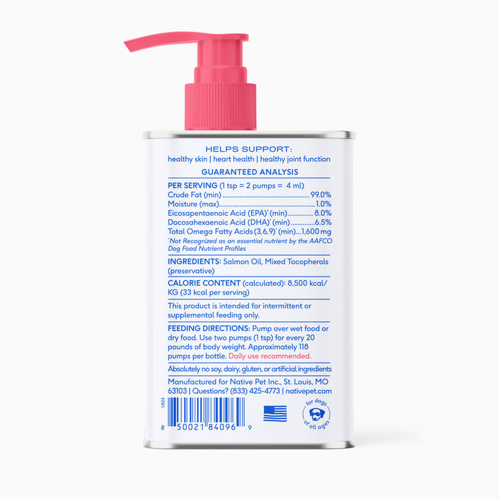 Wild-Caught Alaskan Sockeye Salmon Oil for Dogs – Skin & Coat Health