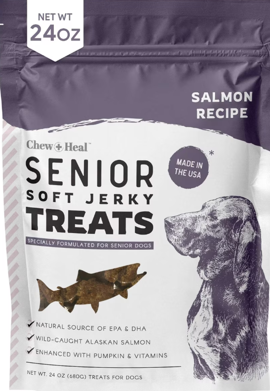 Senior Wild Alaskan Salmon Limited Ingredient Soft Jerky Dog Treats
