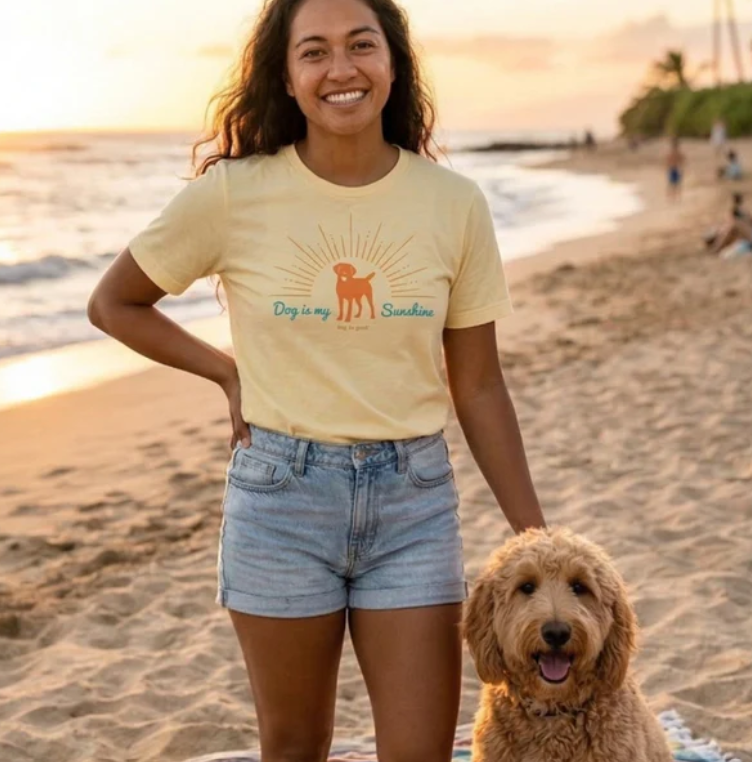 T-shirt: Dog is My Sunshine (Soft Yellow)