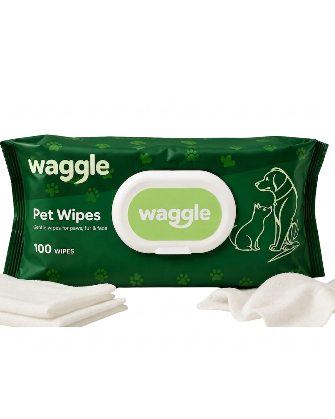 Waggle pet wipes - 100 wipes (Buy 1 Get 1)