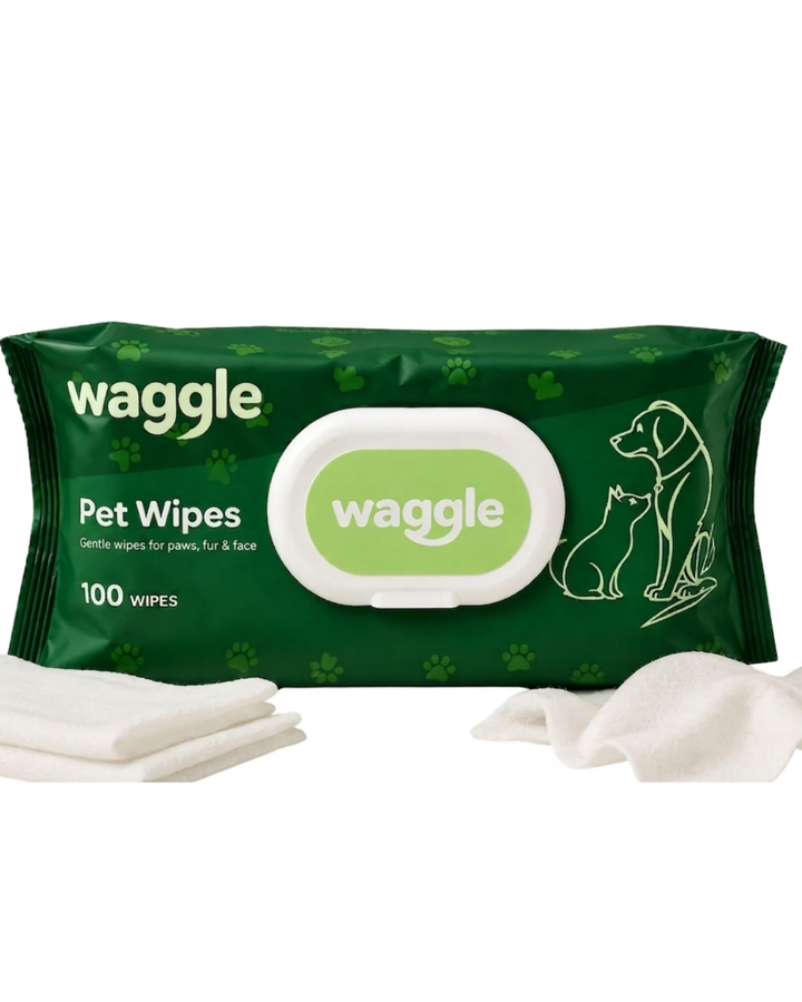 Waggle pet wipes - 100 wipes (Buy 1 Get 1)