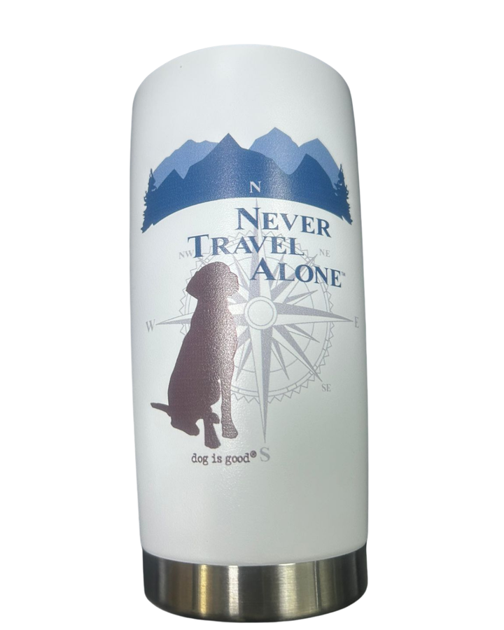 Tumbler: Never travel alone 18 oz