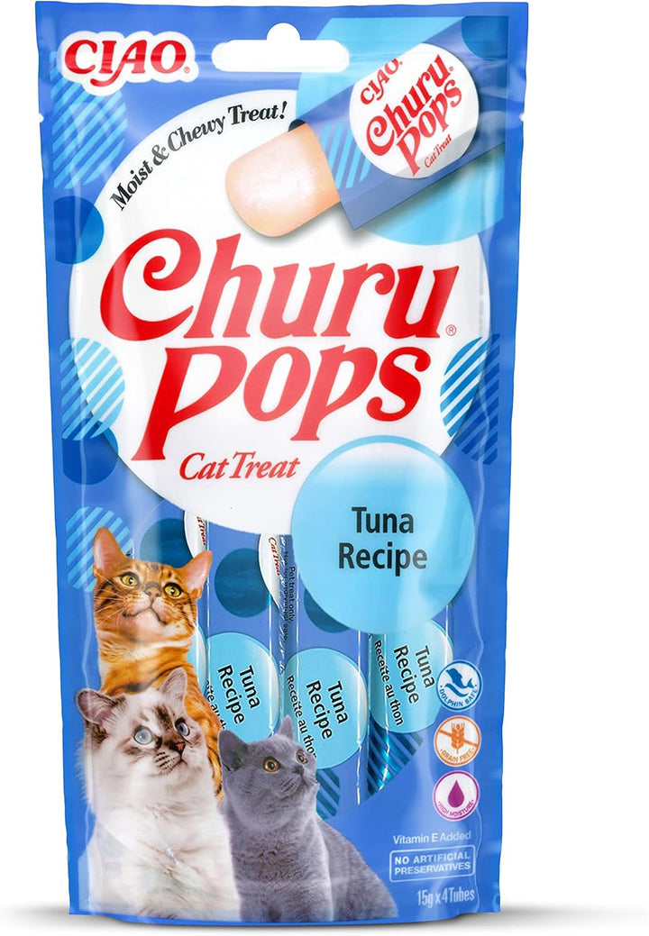 INABA Churu Pops Cat Treats, Moist & Chewy Creamy Treats