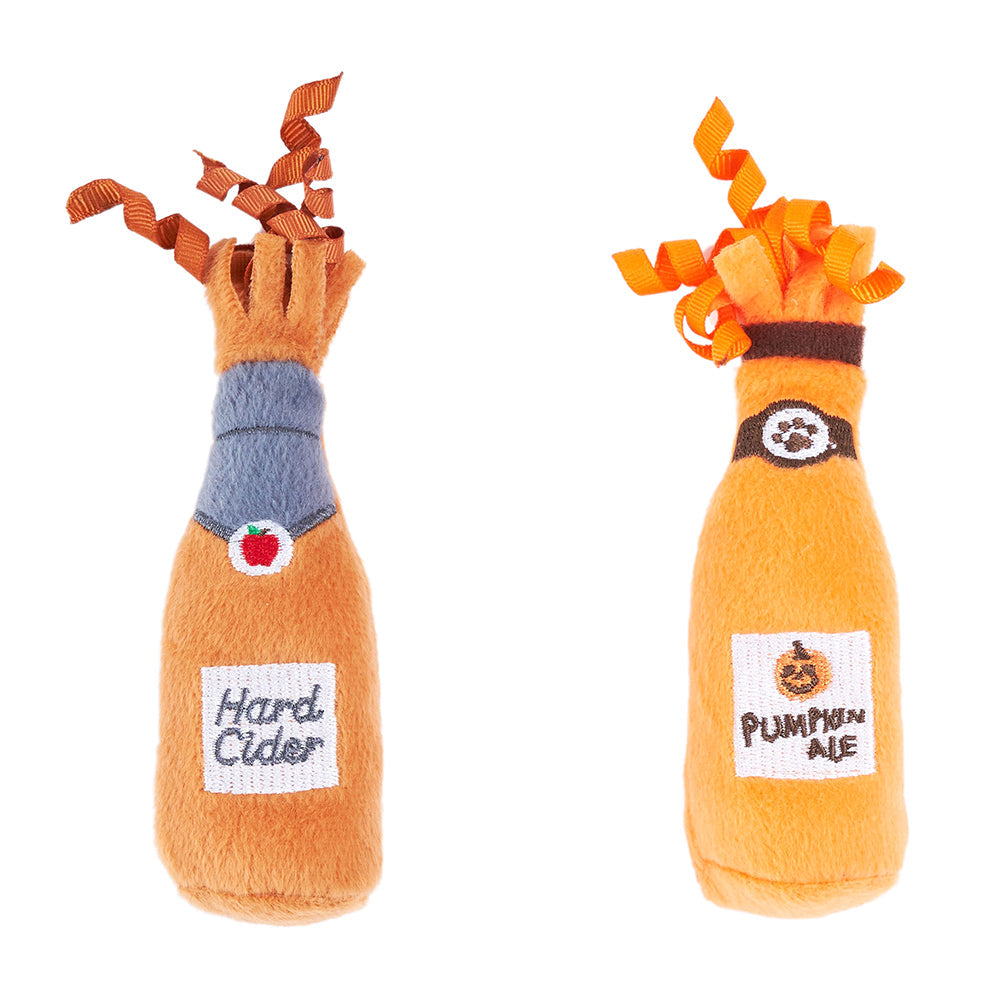 ZippyClaws Halloween Catnip Crusherz 2- Pack - Hard Cider & Pumpkin Ale by ZippyPaws