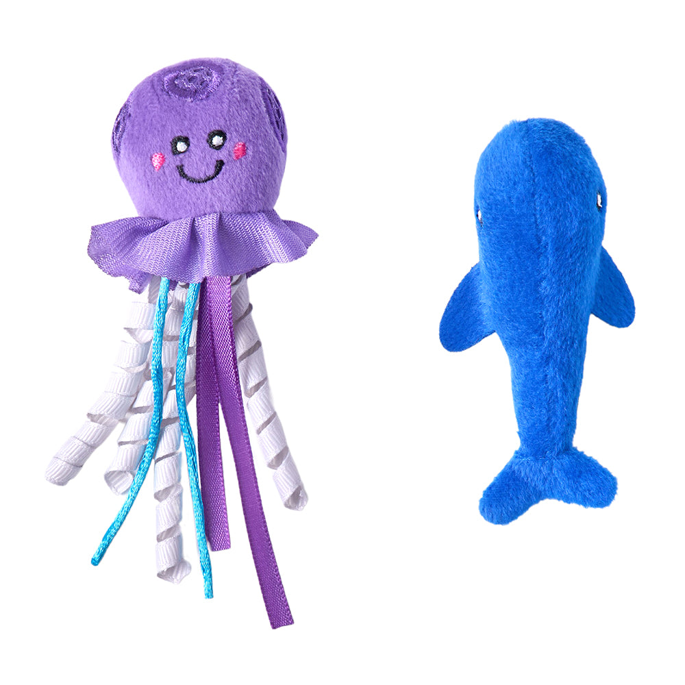 ZippyClawsÂ® Mesh Mates 2-Pack - Jellyfish and Whale by ZippyPaws