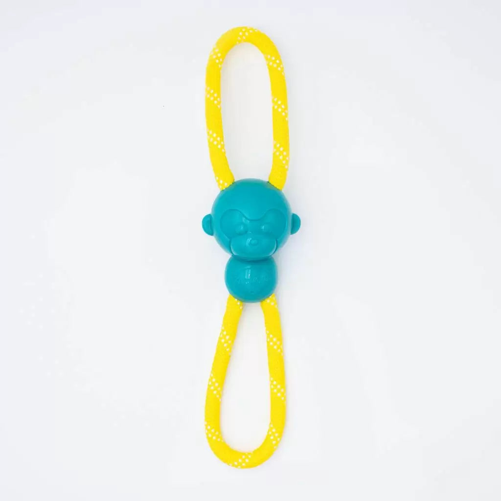 Teal Monkey Rope Tug Dog Toy