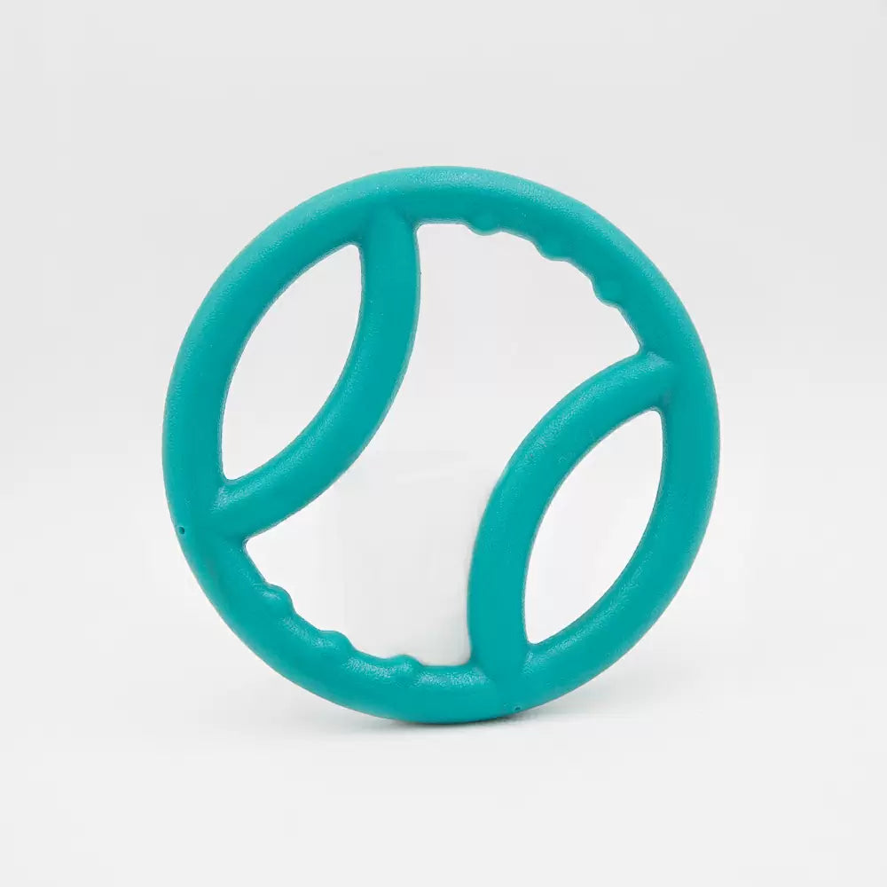 Teal Squeaky Ring Dog Toy, Small