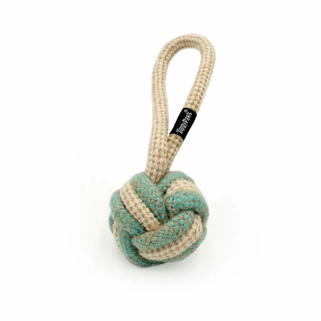 Cotton and Jute Ball Dog Toy
